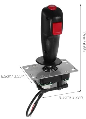 Alasum Joystick per Giochi Arcade con Vibrazione e Microinterruttore, Controller di Gioco Fai da Te per Simulazioni di Pilotaggio, Maniglia Ergonomica per Accessori Joystick Gaming