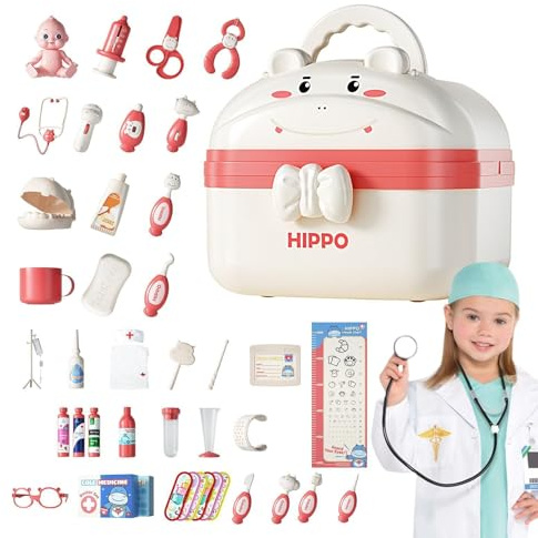 Kids Doctors Play Set - Children's Doctors Toy, 8 St Kids Doctor Kit | Små Läkareset Med Praktisk varingsväska, Medicinsk Verktygslåda Barn, Tillbehör Småbarn skola skola