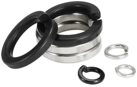 M2-M24 Arandelas de resorte negras 304 SS GB93 Arandelas elásticas de alta resistencia Juntas de metal redondas engrosadas 10-500 piezas(Black M2.5 500pcs)