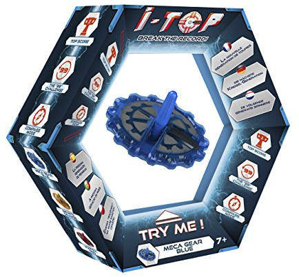 Goliath 85252 - i-Top Meca-Gear Blau, Kreisel mit elektronischem Zählwerk und LED Anzeige, viele spannende Spielmodi und Effekte, Knacke den Highscore, Kompass-Modus, ab 8 Jahren