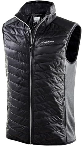 Black Crevice Herren-Hybrid-Weste I Herren-Sportweste Größen I Herren-Outdoor-Weste I isolierende & atmungsaktive Herren-Weste mit Stehkragen I ärmellose Weste
