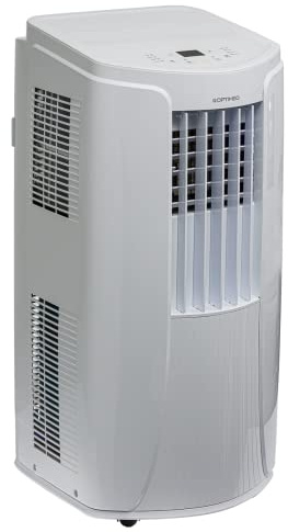 OPTIMEO OPC-C02-121 - Climatizzatore portatile da 3500 W, 5 livelli speciali di protezione, silenziatore e ruote integrate