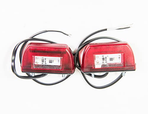 2 x LED Umrissleuchte Begrenzungsleuchte Hängend Positionsleuchte 12-24V, 2 Farben: weiß, rot, für LKW PKW Anhänger, Trailer, Wohnwagen usw.