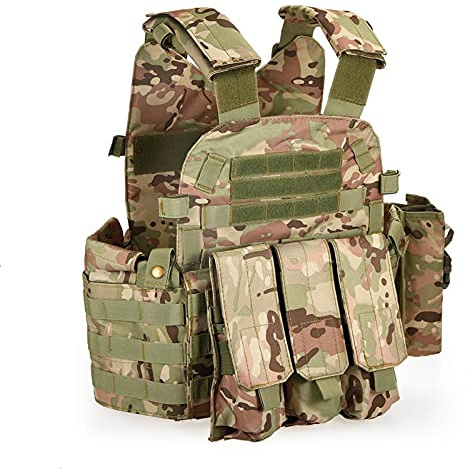 doorslay Outdoor Herren Modularweste 600D Oxford-Gewebe sorgt für Jagdausrüstung, Lastenträger Weste mit Trinktasche, M
