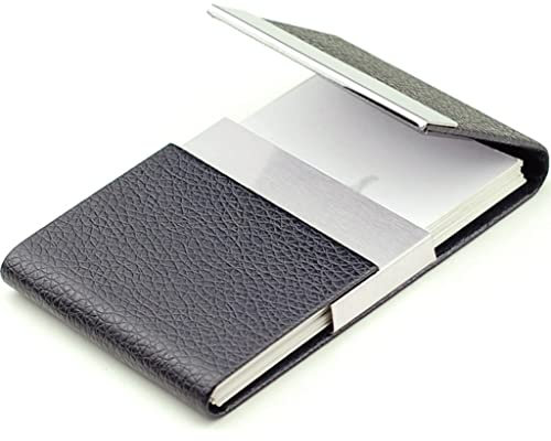 YHRJ Hochwertiger Visitenkartenhalter für Herren, Einfaches und kreatives 1/2/3-teiliges Visitenkartenetui aus Edelstahl, Große Aufbewahrungsbox für Business-Lederkarten (Color : A, Size : 9.5cm*3)