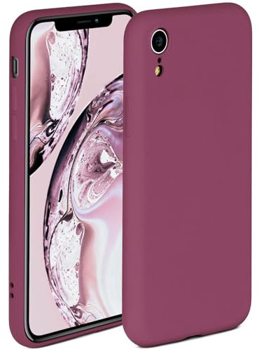 ONEFLOW Soft Case für iPhone XR Hülle aus Silikon mit Kameraschutz, Silikonhülle mit erhöhtem Schutz fürs Display, Backcover Schutzhülle, weiche Handyhülle, Pflaume
