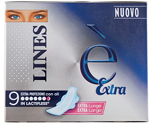 Lines È Extra con Ali Assorbenti in Lactifless, Pacco da 9 pezzi