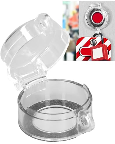 Tefola 30mm Button Protector, Emergency Stop Switch, BS‑02 Transparent Dustproof Round safety Cover for Industrial Chemical