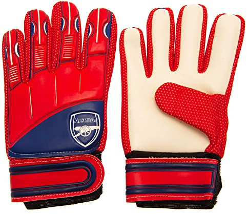 Hy-Pro Gants de gardien de but sous licence officielle Arsenal FC Junior Design Delta Goalie avec sangle de paume forte pour haute performance Garçons et filles