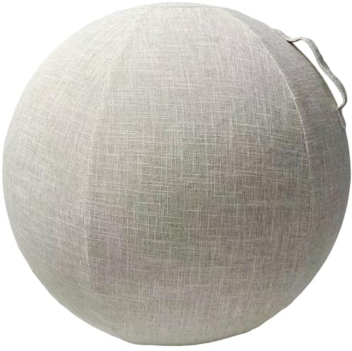 Alywen Pallone da ufficio, seduta pallone da palestra, pallone da ufficio, 55/65/75 cm, pallone da gravidanza, sedia a palloncino con copertura di protezione antiscivolo Swiss Ball
