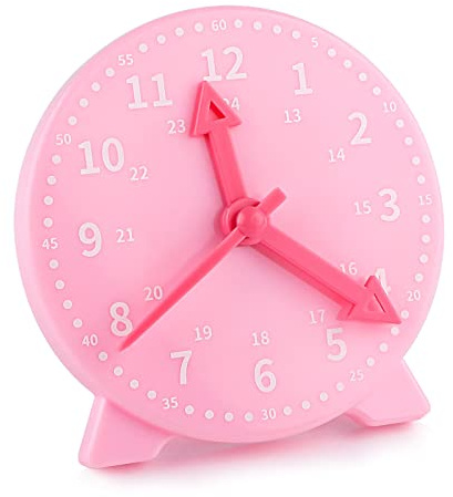 camelize 4 Zoll Lernuhr, 12/24 Stunden, Rosa,ab 4 Jahren