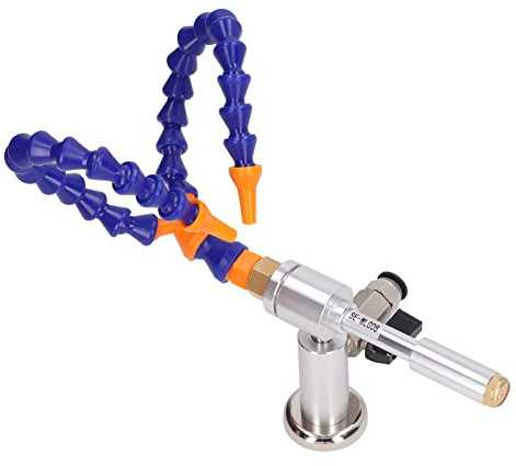 Set di Raffreddamento Ad Aria Fredda Raffreddatore per Pistola Ad Aria Compressa in Lega di Alluminio con Tubo Flessibile e Raccordi a Doppia estremità