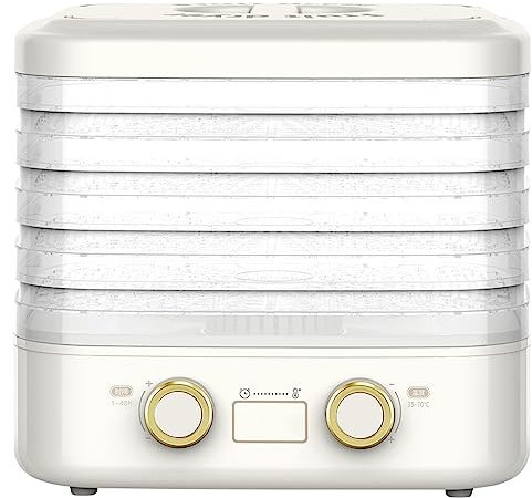 KUMIAO Food Dehydrator 6 Tray - 48H Timing, 35-70° Temp Control - Keep Fresh for Jerky, Meat, Fruit, Vegetables - LED Dryer Machine on Amazon
