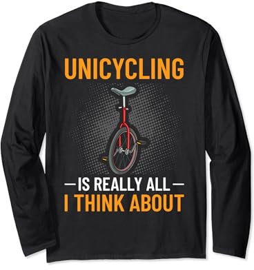 Einrad Fahrrad Lustiges Training Lernen Radfahren Langarmshirt
