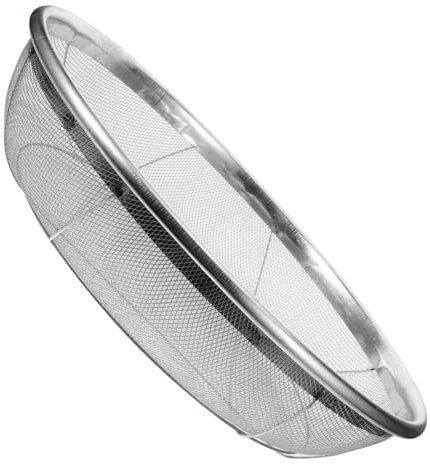 Yardwe Tamis à Tamiser Acier Inoxydable pour Jardin Crible Manuel Rond Sol Sable et Gravier Outil Durable et Facile à Nettoyer