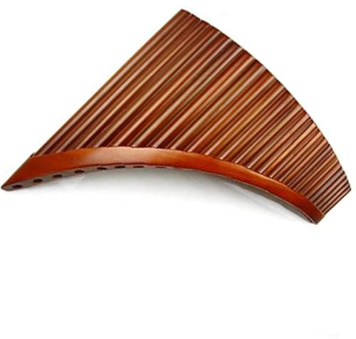 Panflöte instrument C-Ton Handgemachte Panflöte Holzblasinstrument Chinesisches Traditionelles Musikinstrument 25 Pfeifen Panflöte (Color : Right)