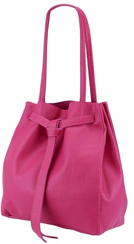 SH Leder ® Damen Echt Rindleder Shopper mit schleife und Innentasche in vielen Farben Schultertasche Henkeltasche 29x33cm Sandra G535