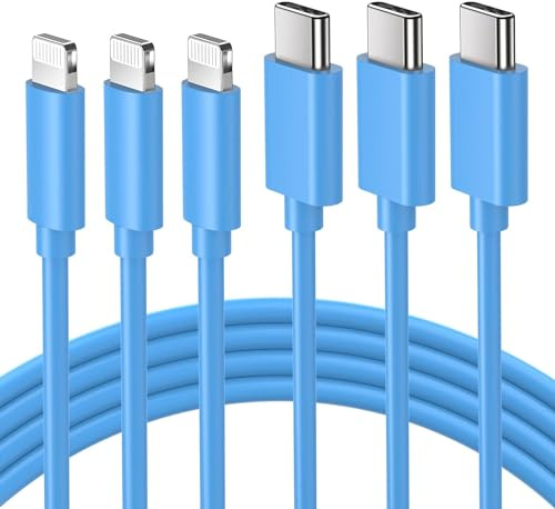 Ilikable 3Pack 2M USB C Kabel, MFi Zertifizierte iPhone Ladekabel, Schnellladekabel Kompatibel Mit iPhone 14Pro, 14, 13, 12, 12 Pro, SE 2020, 11, Max X XS XR 8 Plus, Blau