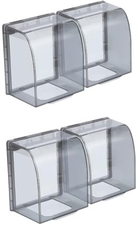 Uonlytech 4stücke Selbstklebende Steckdosenabdeckung Wasserdichte Schutzabdeckung Für Elektrische Steckdosen Transparent Für Badezimmer Und Außenbereiche Schmutzabweisend Und