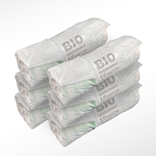 IlGruppone Sacchi Immondizia Organici Biodegradabili per Umido Compostabili Sacchetti Spazzatura Antigoccia 30/110 Litri - 90 Pezzi - 50x60Cm30Lt