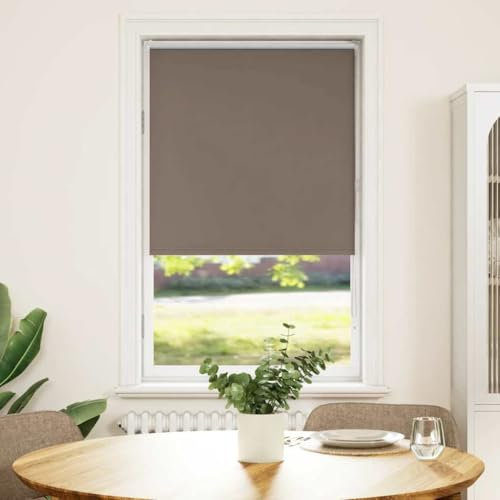 vidaXL Verdunkelungsrollo Kaffeebraun 70x130cm Stoffbreite 65,7 cm, Rollo, Klemmfix, Thermorollo, Verdunklungsrollo, Klemmrollo, Fensterrollo