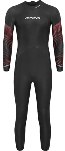 ORCA - Athlex Schwimmanzug | Hoher Auftrieb | Verbesserte Hydrodynamik | Flexible Passform | Roter Schwimmer | Größe 9