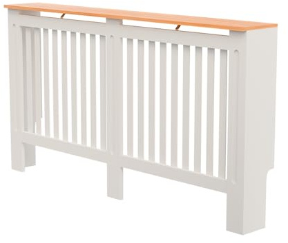 BELOFAY Radiator Cover White | Stylish & Compact Radiator Shelf with Top Surface | Durable, Space-Saving & Heat-Efficient | Ideal for Modern Homes | Easy Assembly (Large, Classic Wood)