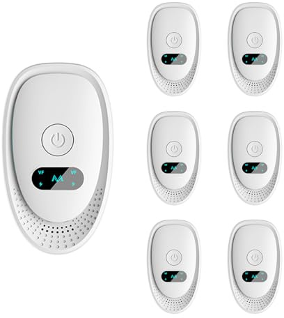 Répulsif Ultrason 6 Pcs - Anti Souris, Rats, Moustiques & Araignées | Répulsif Électronique Multifonction pour Fourmis, Cafards et Chauves-Souris | Plug-in Ultrasonique 360°
