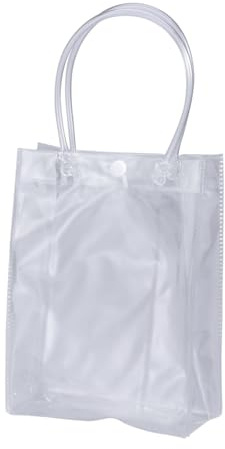 COLLBATH Transparente Pvc-tasche Geschenktüte Aus Bonbontüte Klarsichtig Geschenktüte Mit Henkel Quadratischer Boden Für Einfache Handhabung Vielseitig Einsetzbar Für Einkäufe
