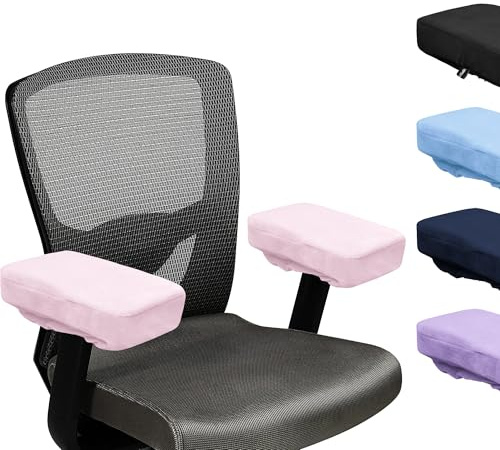SPRING SEAON Armlehnen Polster Armlehnenschoner Armlehnenbezug Gaming Stuhl Bezug Office Chair Cover Bezug Bürostuhl 2 Stück Universelle rutschfeste Armlehnenpolster (Rosa)