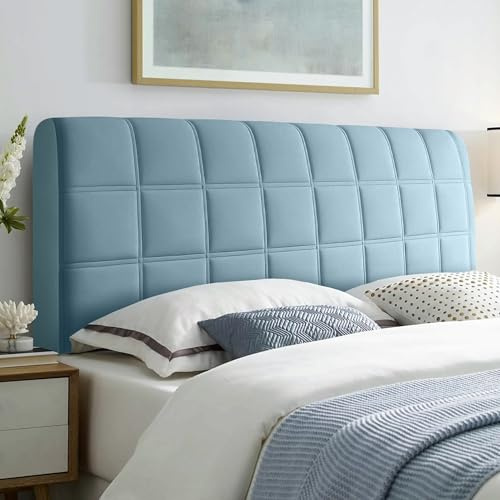 Songella Copri Testiera Letto Quadrate Copertura Testiere Letto Trapuntate Morbido Rivestimento per Camera da Letto Testiera Blu Scuro 160cm