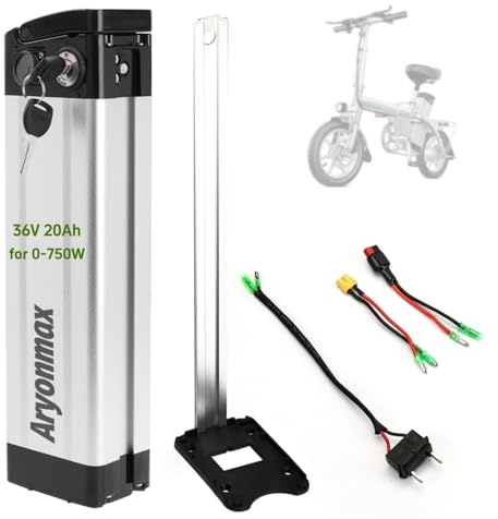 Batería Ebike 36V 48V 52V / 13-25Ah Gran Capacidad con Cargador, Batería Litio Bicicleta Electrica (36V 20AH 2Pin,Silverfish)