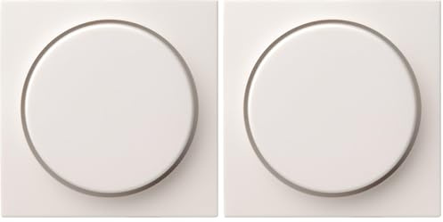 Gira 065027 65027 Abdeckung Dimmer System, Standard 55, E2, Klar, Event Opak, Esprit, Classix Rei, Reinweiß, Matt (Packung mit 2)