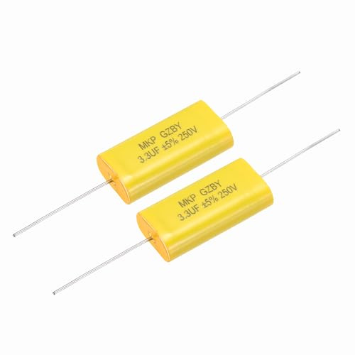 QUARKZMAN 2 Stück 3.3uF Frequenzweiche Kondensator 250V Audio MKP Film | Kondensator, Polypropylen, Lautsprecher Crossover, Ungepolter