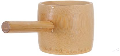 TOPPERFUN Cucharón de Bambú de 350 Ml con Mango Largo, Cuchara para Agua y Cocina Multiusos, Pala Rústica para Baño, Jardín y Servir Sopa, Utensilio Ecológico y Funcional Hogar