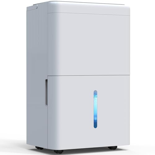 Newentor Luftentfeuchter elektrisch 20L, Entfeuchter elektrisch keller, Raumentfeuchter elektrisch, Dehumidifiers for home für 150m³/50m², mit Timer, Filter und 1M Ablaufschlauch, 10 J. Gar.