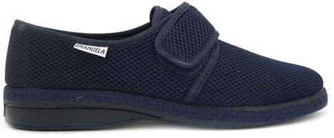EMANUELA 5254 - Blu Pantofole Uomo in Tessuto con Strappo Lavabili in Lavatrice A 30 Gradi Blu 43