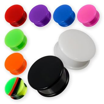 Fly Style Premium Silikon Flesh Tunnel (1 Stück) - Ohr Plug in 12 Farben - 4 bis 30 mm - Hypoallergener Piercing Schmuck