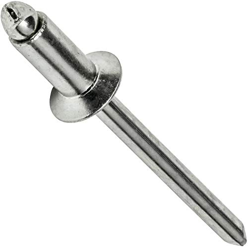 Fastenere - 1/8 x 1/8 Countersunk Head Pop Rivets - Aluminum, Stronger Steel Mandrel, Ideal for Flexible to Rigid Connections, Grip Range: .063 - .125 (100 pcs)
