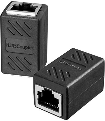 hb-digital 1x RJ45 LAN Kupplung CAT 6 Ethernet Netzwerk Verbinder Kabel Verlängerung für Netzwerkkabel, Patchkabel Adapter bis zu 10-Gigabit geschirmtes Doppelbuchse