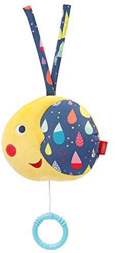Fehn 055054 Spieluhr Mond COLOR Friends – Kuscheltier & Einschlafhilfe: Aufzieh-Spieluhr mit schöner Melodie „Der Mond ist aufgegangen“ beruhigt in jeder Situation – für Babys und Kleinkinder