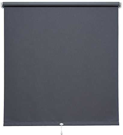 Verdunkelungsrollo Springrollo Schnapprollo Rollo dunkelgrau Breite 60-200 cm Länge 130 cm Blickdicht Blickschutz (140 x 130 cm)