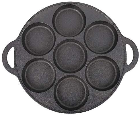 Yardwe 1Pc cast Iron pan Round Egg Copper Frying pan Heart Shaped Plates pan cast Iron 7- Cups Cookware Crepe Pans Induction Grill pan Casting Iron Pan Pancake Skillet Fried Eggs