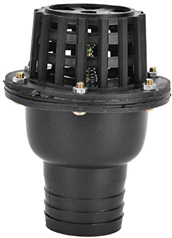 Clapet de Pied de Pompe à Eau Noir PVC Clapet Anti retour Plat Basse Pression Clapet Plat Basse Pression pour Machine à Fluide(2in)