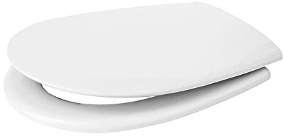 Inbagno Copriwater Compatibile Ideal Standard Liuto, in Termoindurente Bianco, Completo di Cerniere in Acciaio Cromo