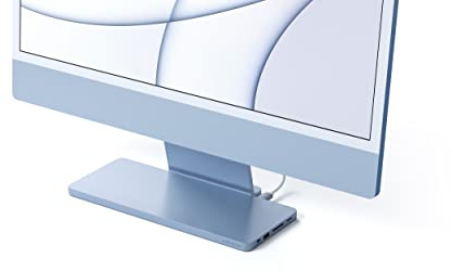 SATECHI USB-C Slim Dock for 24” iMac with Tool-Free Enclosure for M.2 PCIe NVMe and SATA SSDs– USB-C Data Port, USB-A, 2 USB 2.0, Micro/SD Card Reader (Blue)
