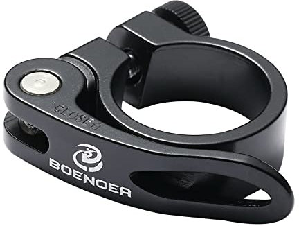 Bynccea Sattelklemme für Fahrrad, Sattelstützen aus Aluminium, Schnellspanner für Fahrrad und MTB mit 31,8 mm und 34,9 mm