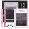 DIY Cluster Eyelash Extensions Kit with Lash Bond & Seal and Applicator, 144 Pcs 0.10mm 56D 9-15mm Mixed Wide-stem Cluster Lash, Individual Lashes Kit at Home (144P Eyelash Kit, Mix 9-15mm)