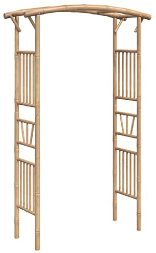 vidaXL Rosenbogen, Gartenbogen für Garten Terrasse, Rankhilfe für Kletterpflanzen, Torbogen Rosenspalier Rosenrankhilfe Pergola, Bambus