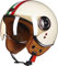 Sommer Vintage Motorrad Open Face Helm Mopedhelm Roller Helm Damen Herren Retro Motorradhelm Halbhelm Mit Sonnenblende Jet-Helm Für Cruiser Motobike DOT Approved 1,S